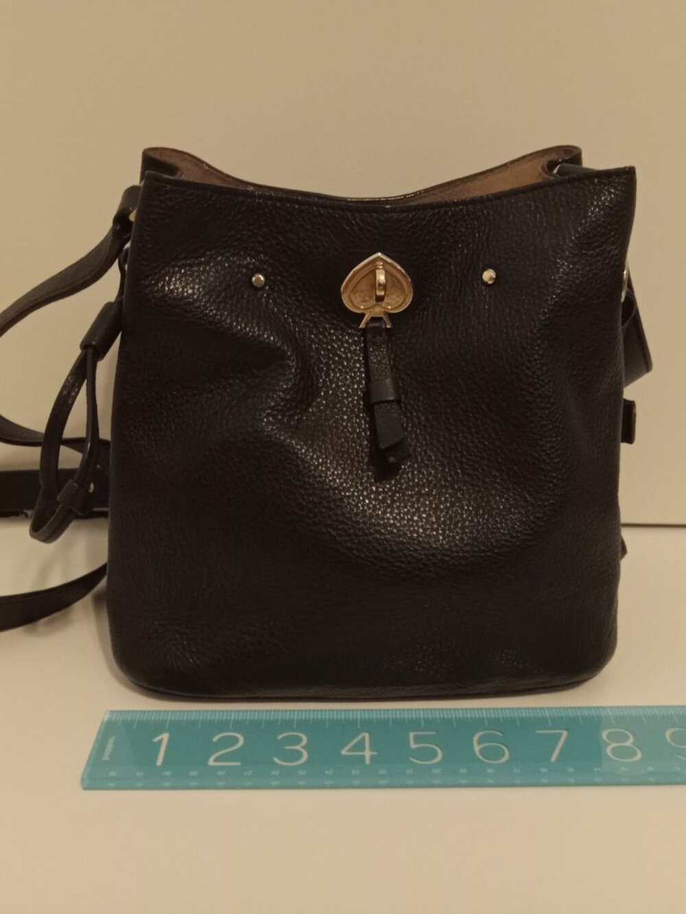 Kate Spade black bucket crossbody bag